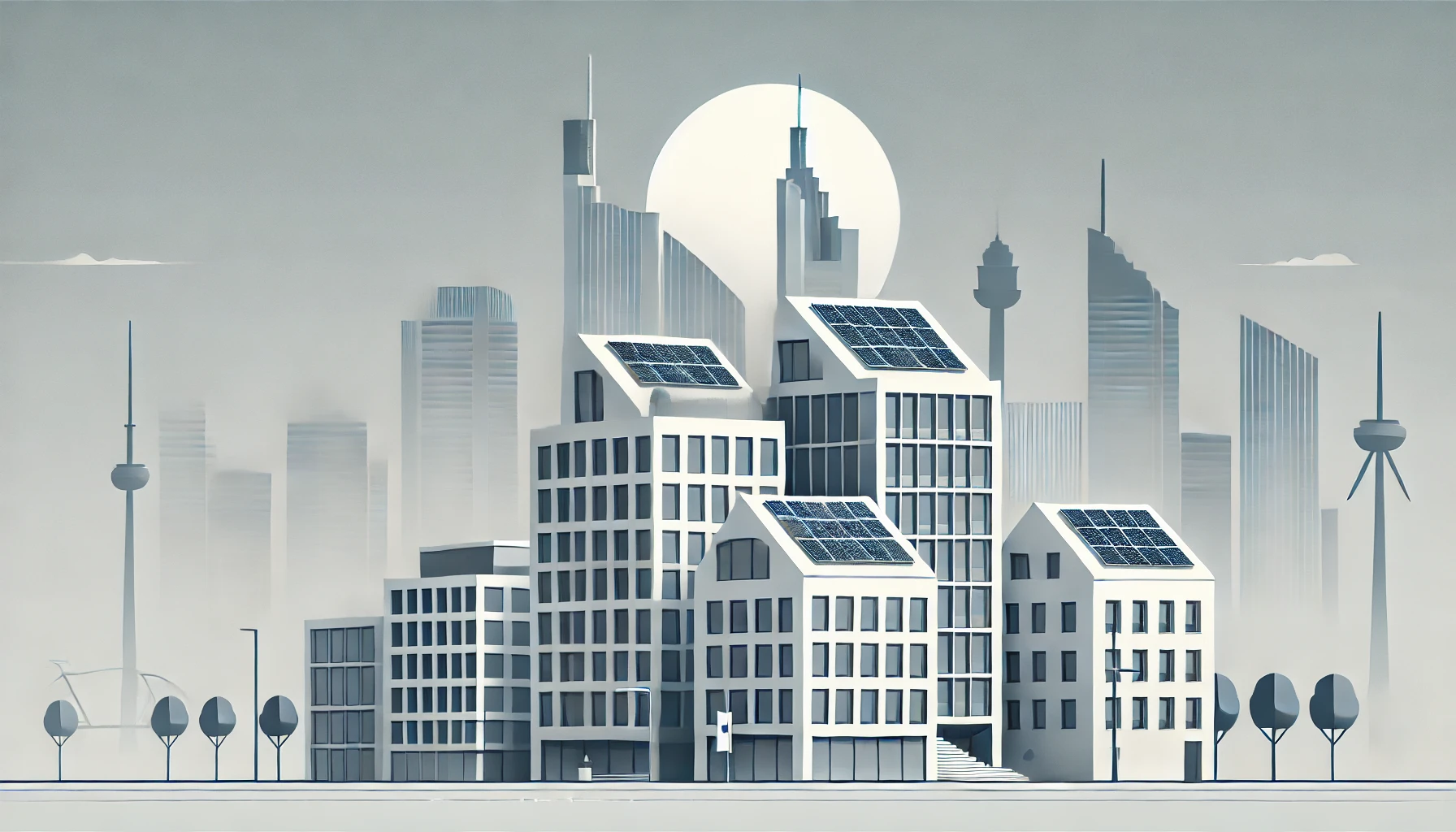 Photovoltaik - Solaranlagen und Skyline Frankfurt am Main · B+B Mess- und Sicherheitstechnik GmbH